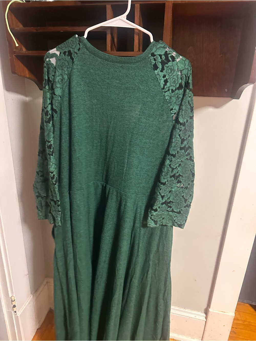 torrid Emerald Green Lace-Sleeve Long Dress